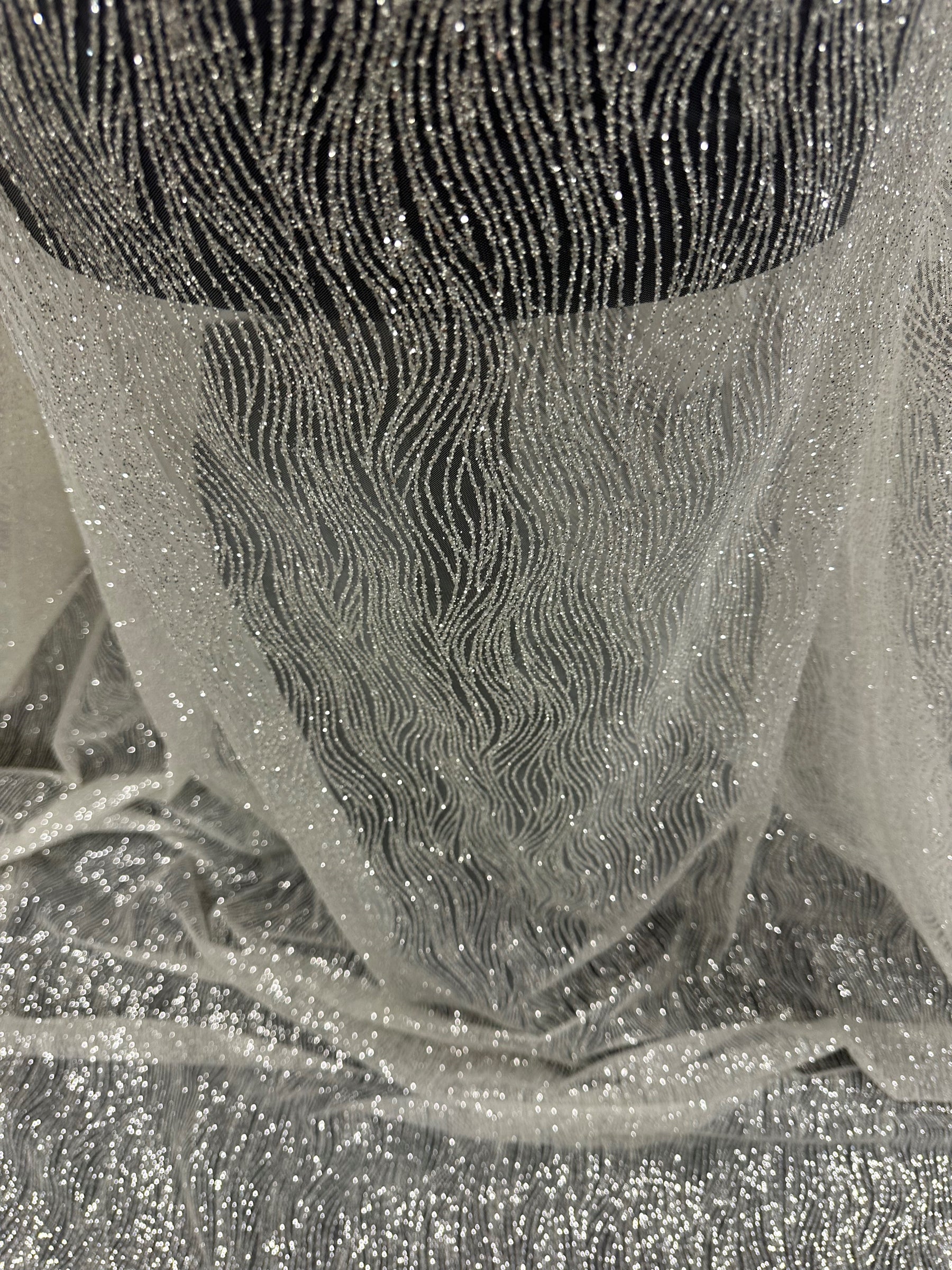 Ivory Glitter Tulle - Fascination