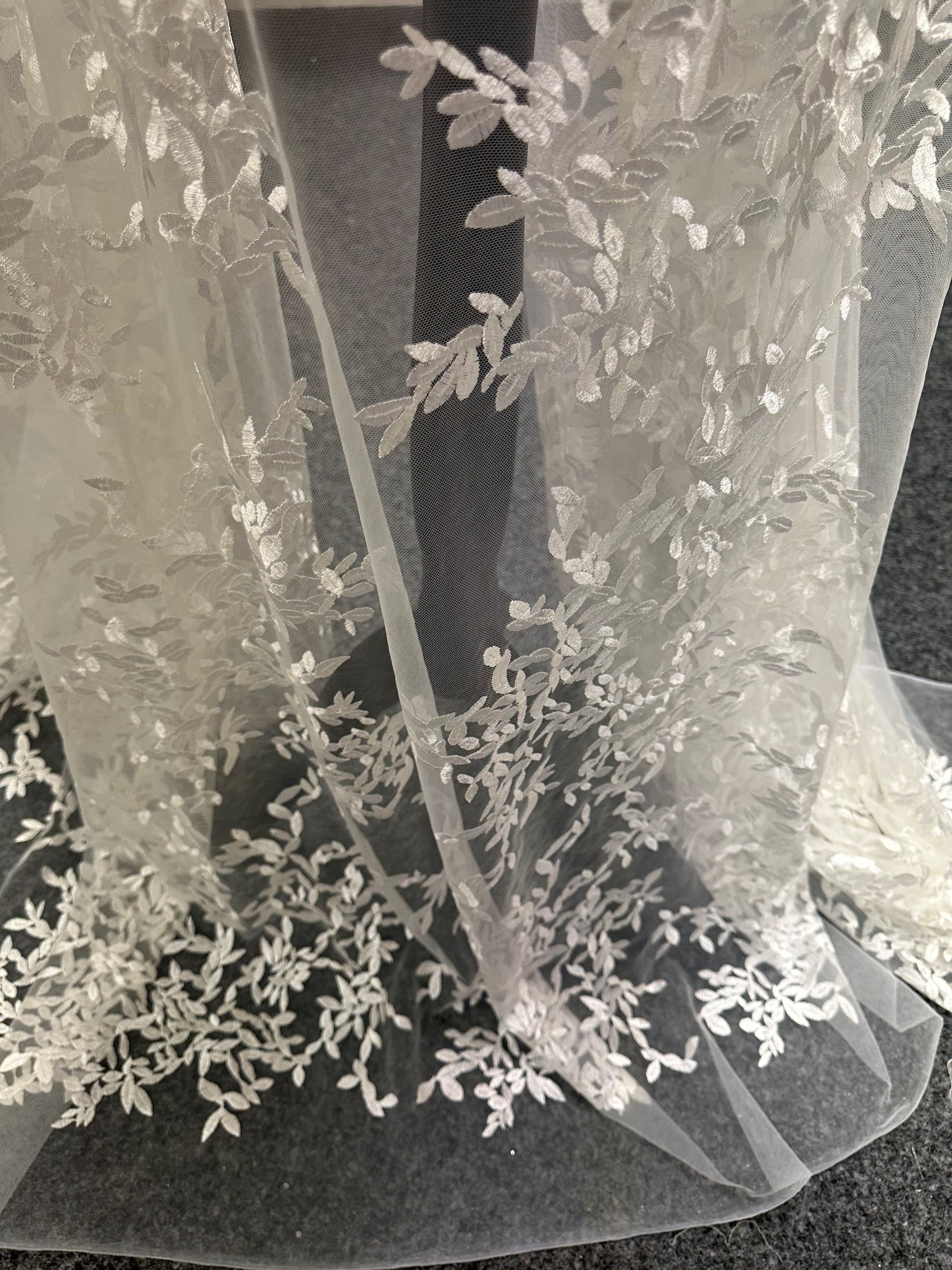 Ivory Embroidered Lace - Talia