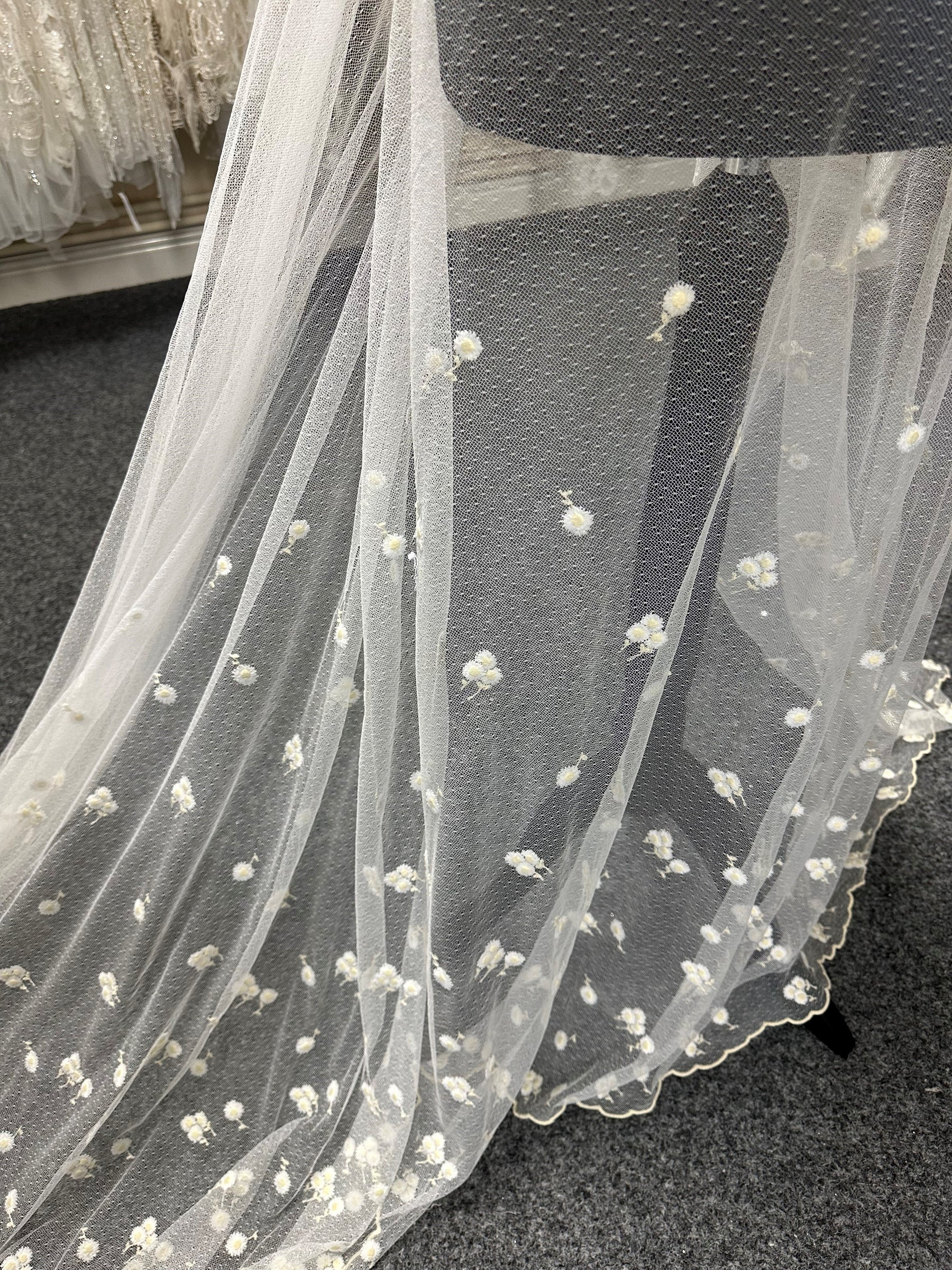 Ivory Embroidered Lace - Lyall