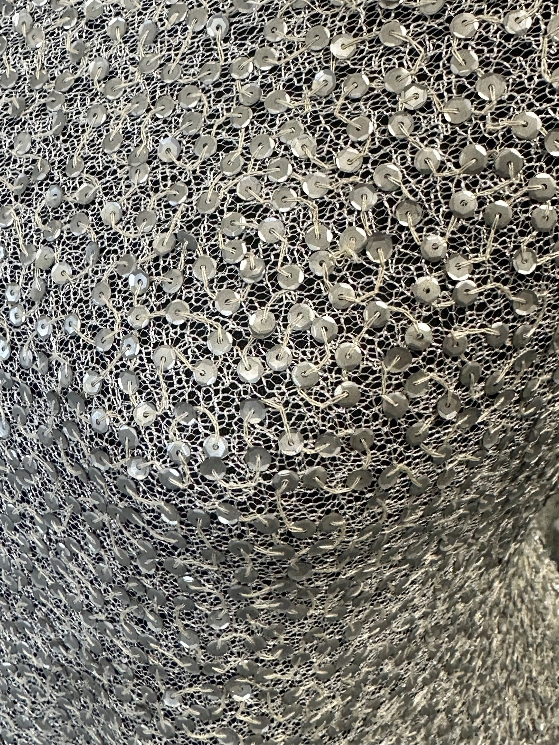 Silver Sequin Fabric - Moondust