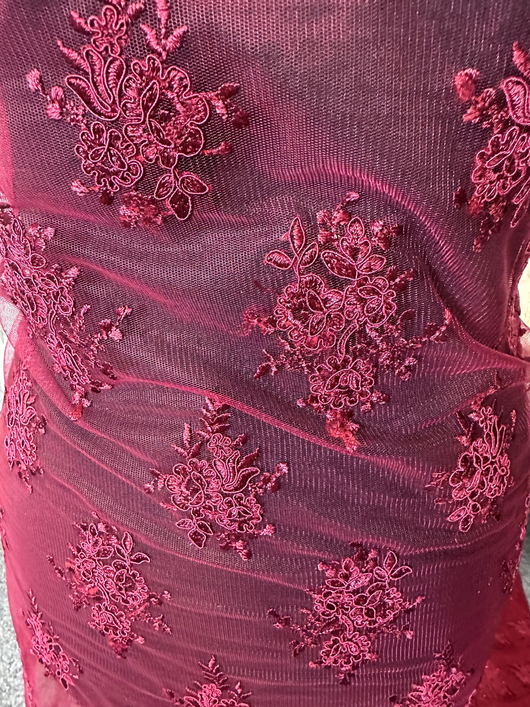 Wine Corded Lace - Janis