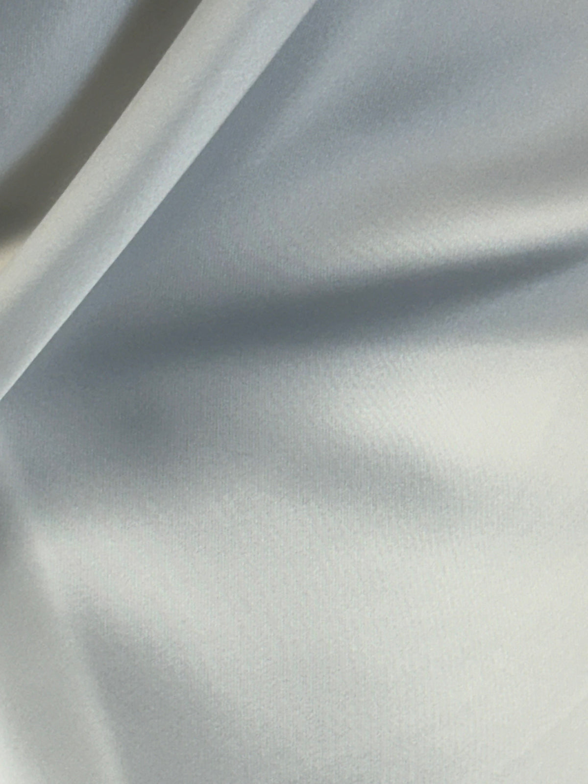 White Polyester Stretch Satin - Sentry