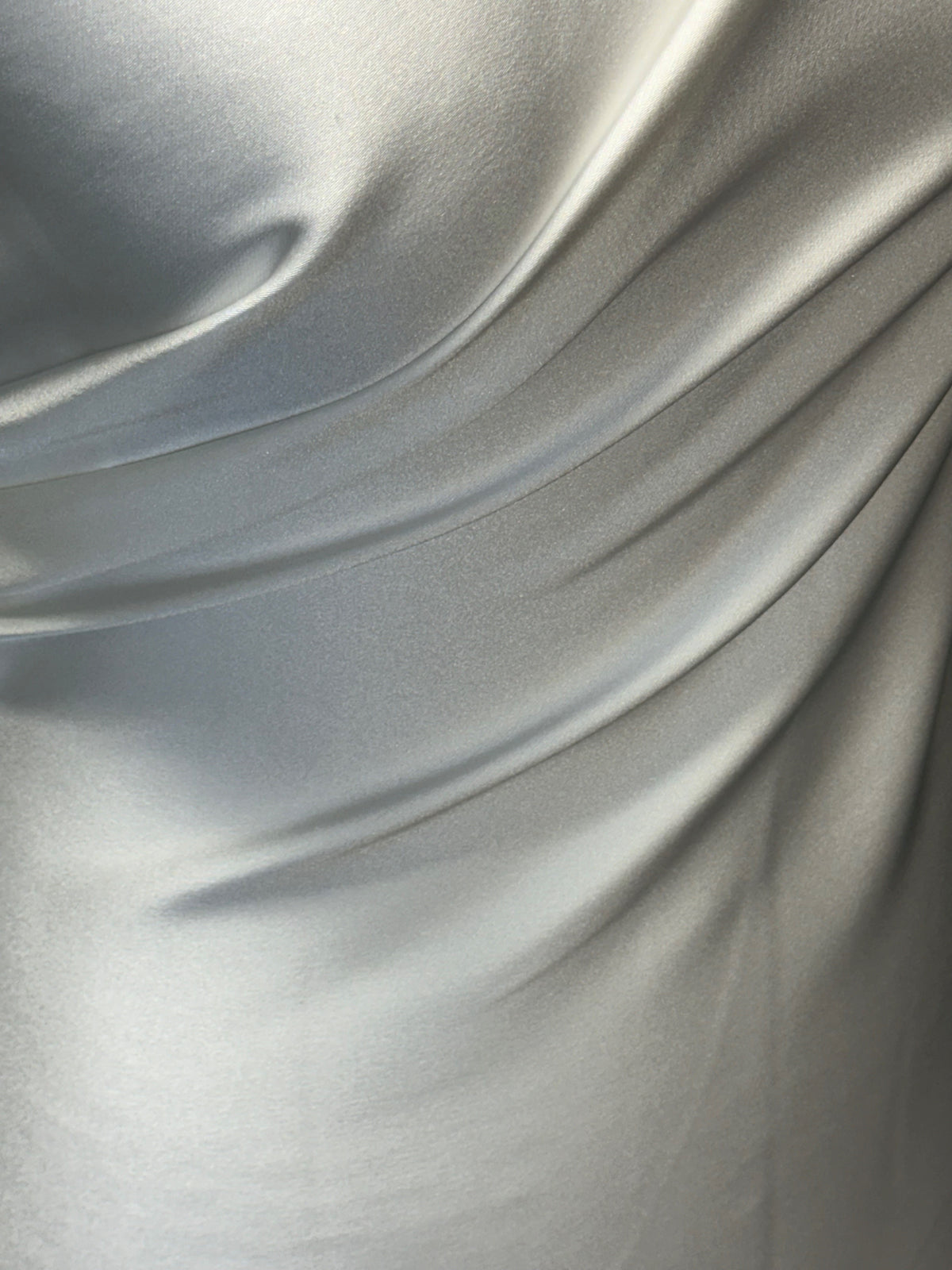 Ivory Polyester Stretch Satin - Contrary