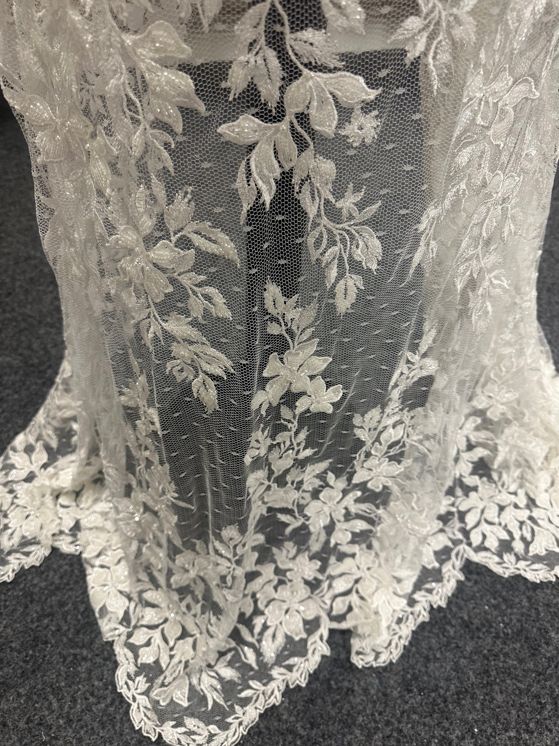 Ivory Beaded Embroidered Lace - Jeroboam