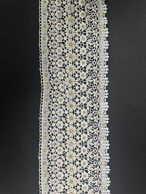 White Beaded Lace Trim - Delilah