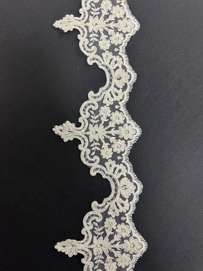 Ivory Beaded Lace Trim - Sophia