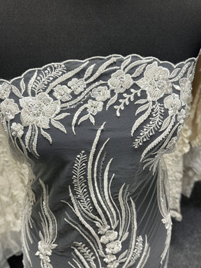 Ivory Beaded Lace - Davignon