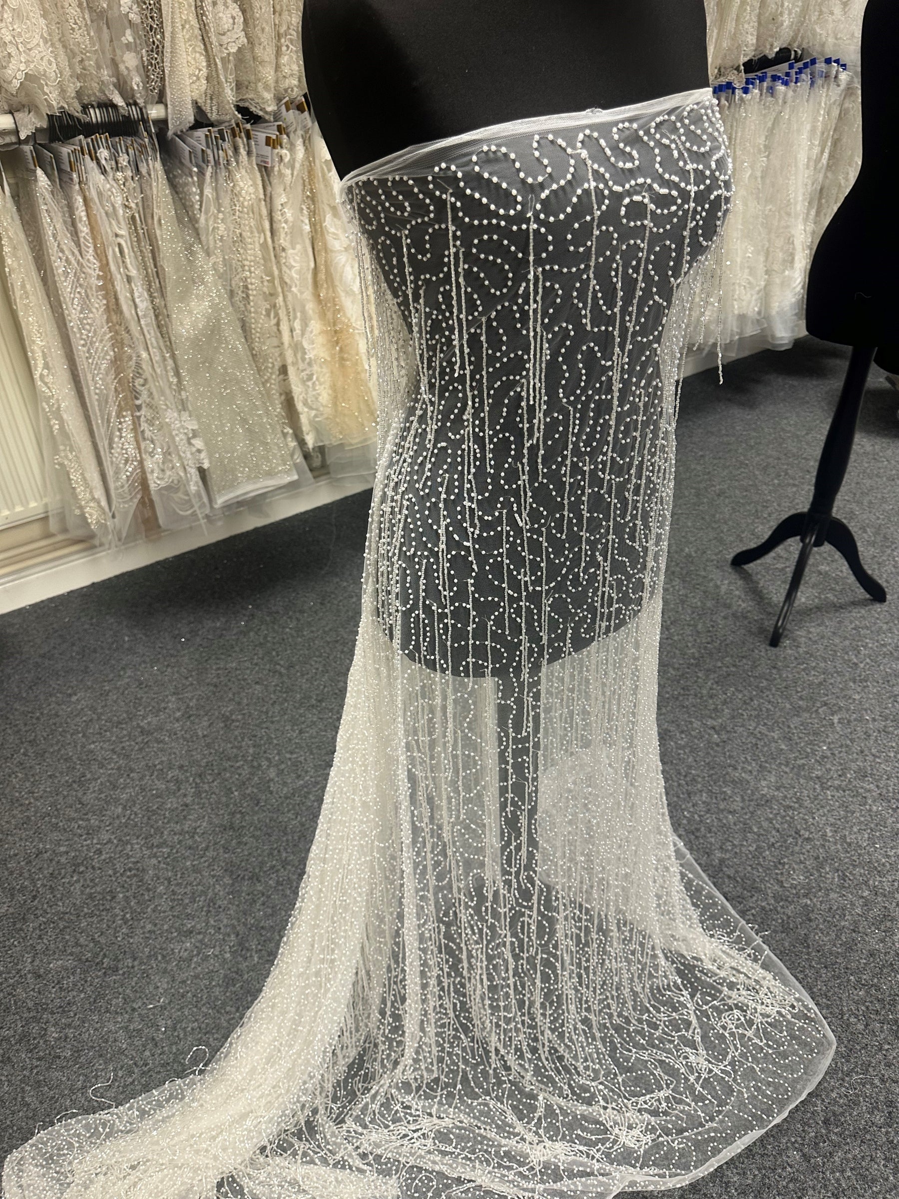 Ivory Beaded Lace - Dido