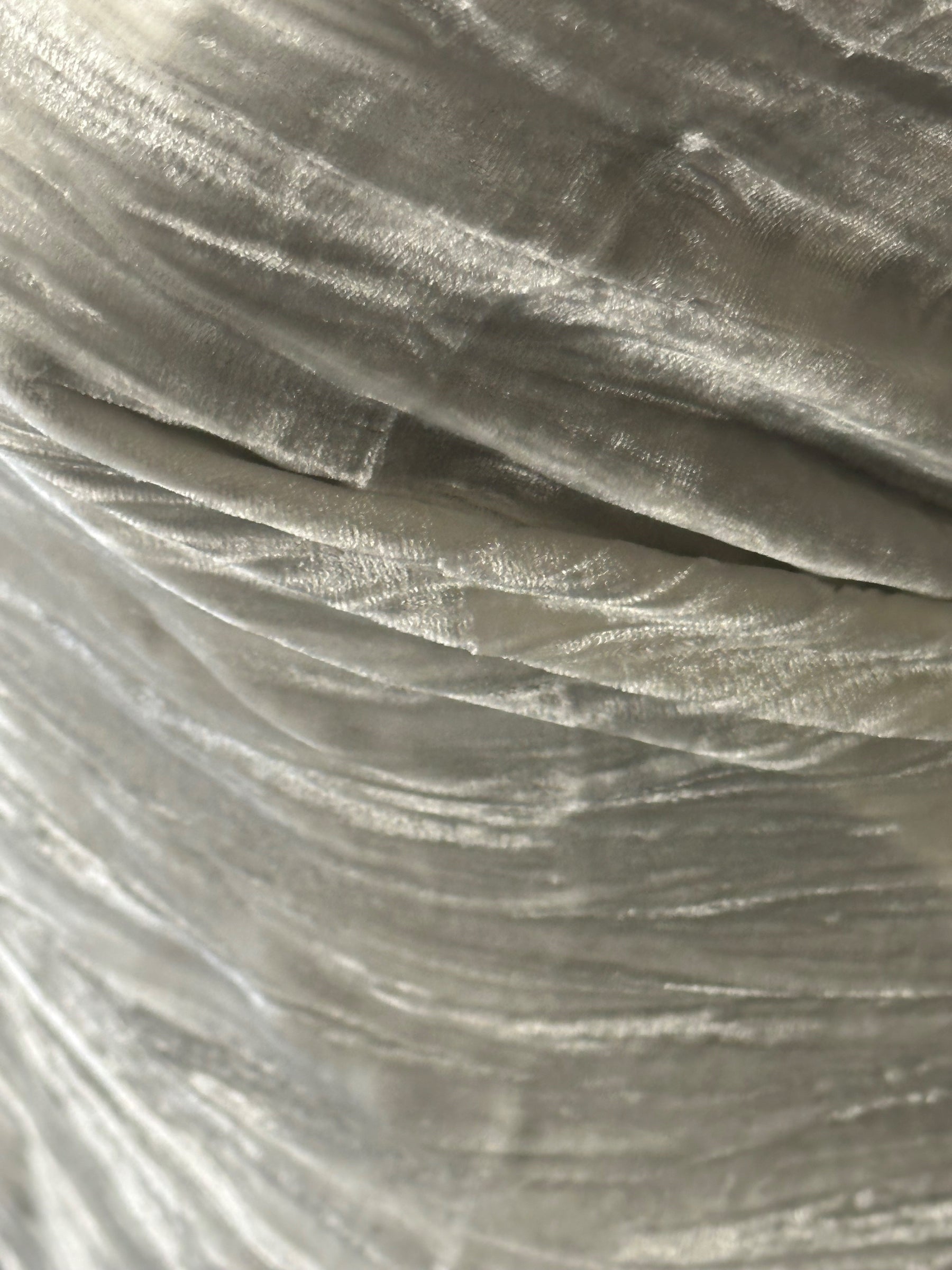 Ivory Silk Velvet - Ruffle