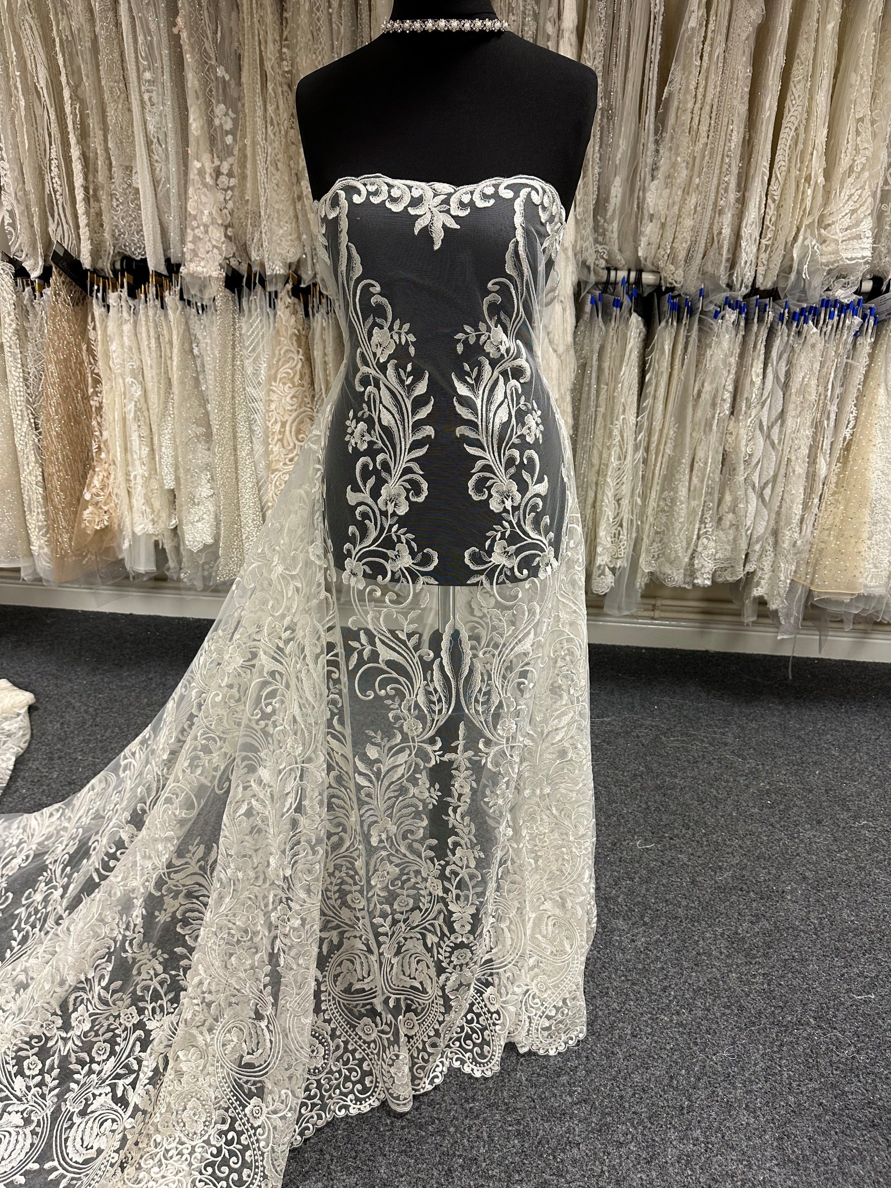 Ivory Embroidered Lace – Greer