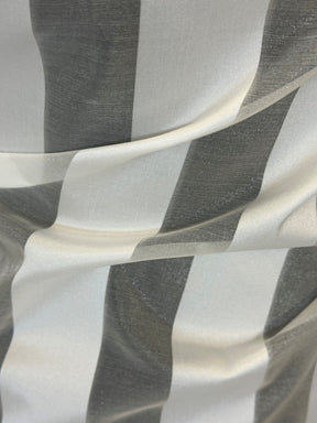 Ivory Silk Blend Organza Stripes - Jester