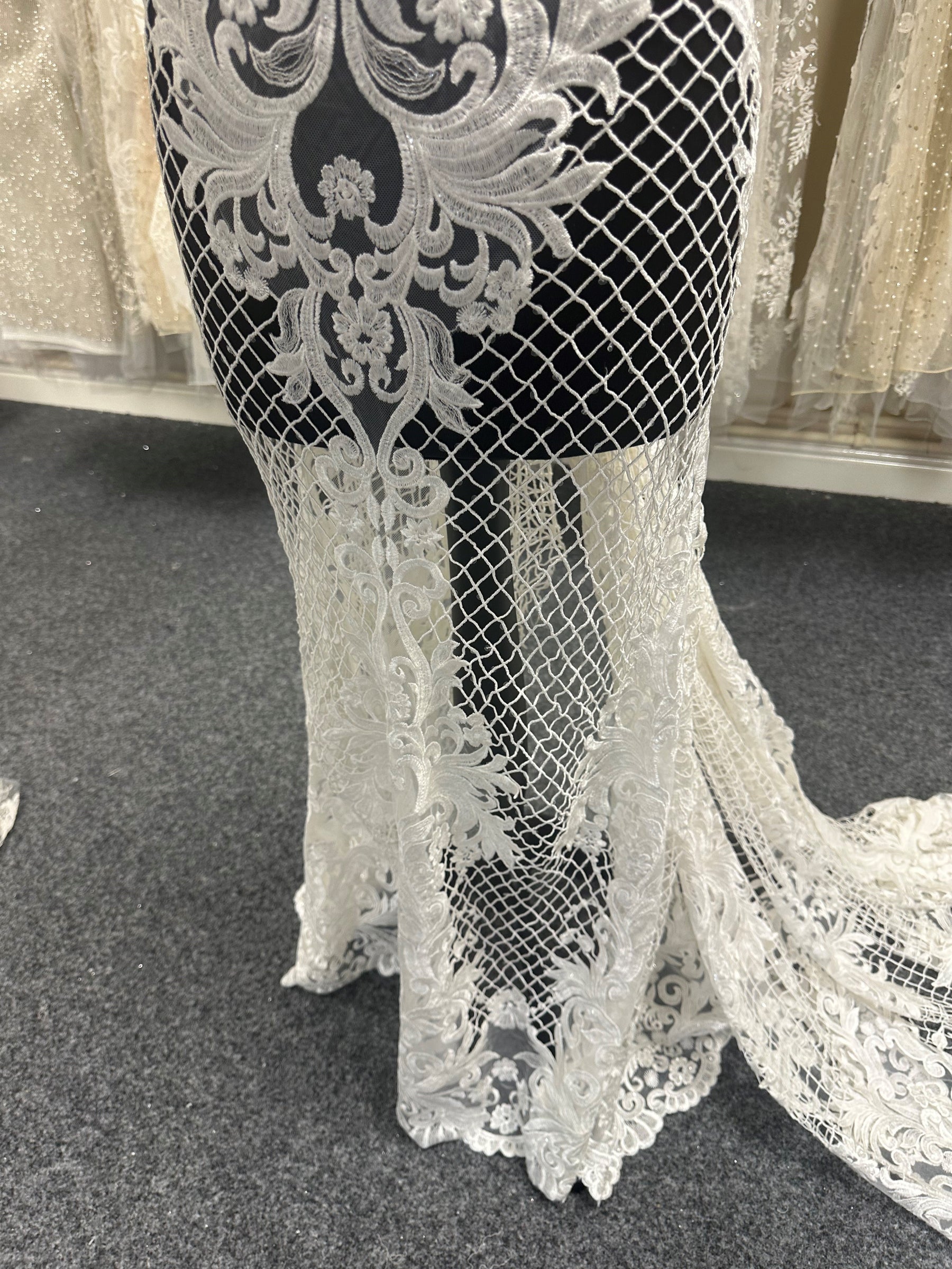 Ivory Embroidered Lace - Salome