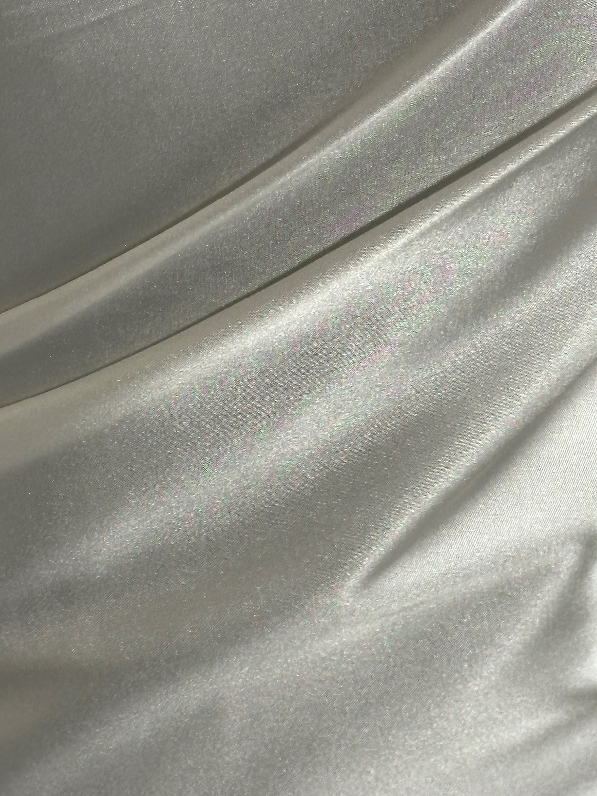 Ivory Polyester Stretch Satin - Empathy