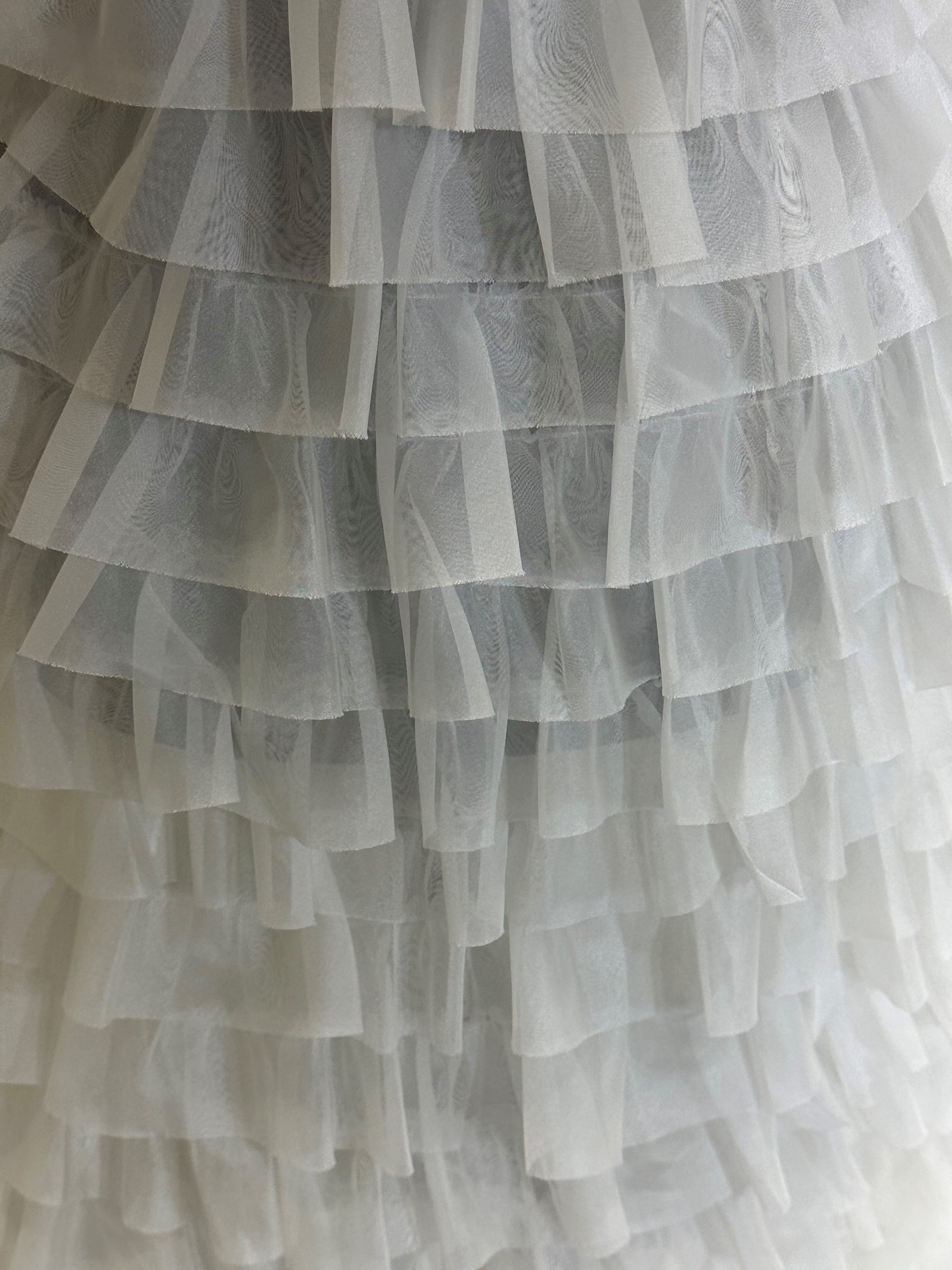 Ivory Tiered Organza Ruffle - Addison