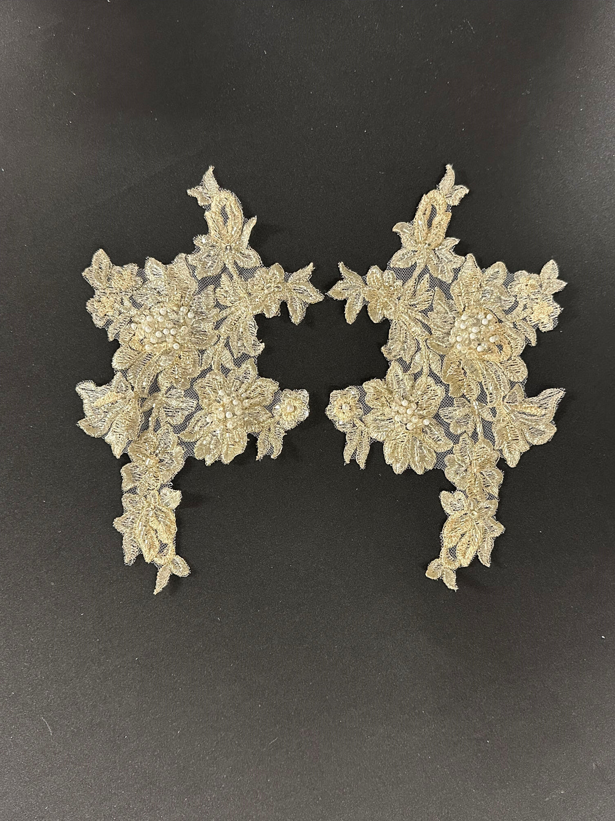 Gold Beaded Lace Appliques - Colorado