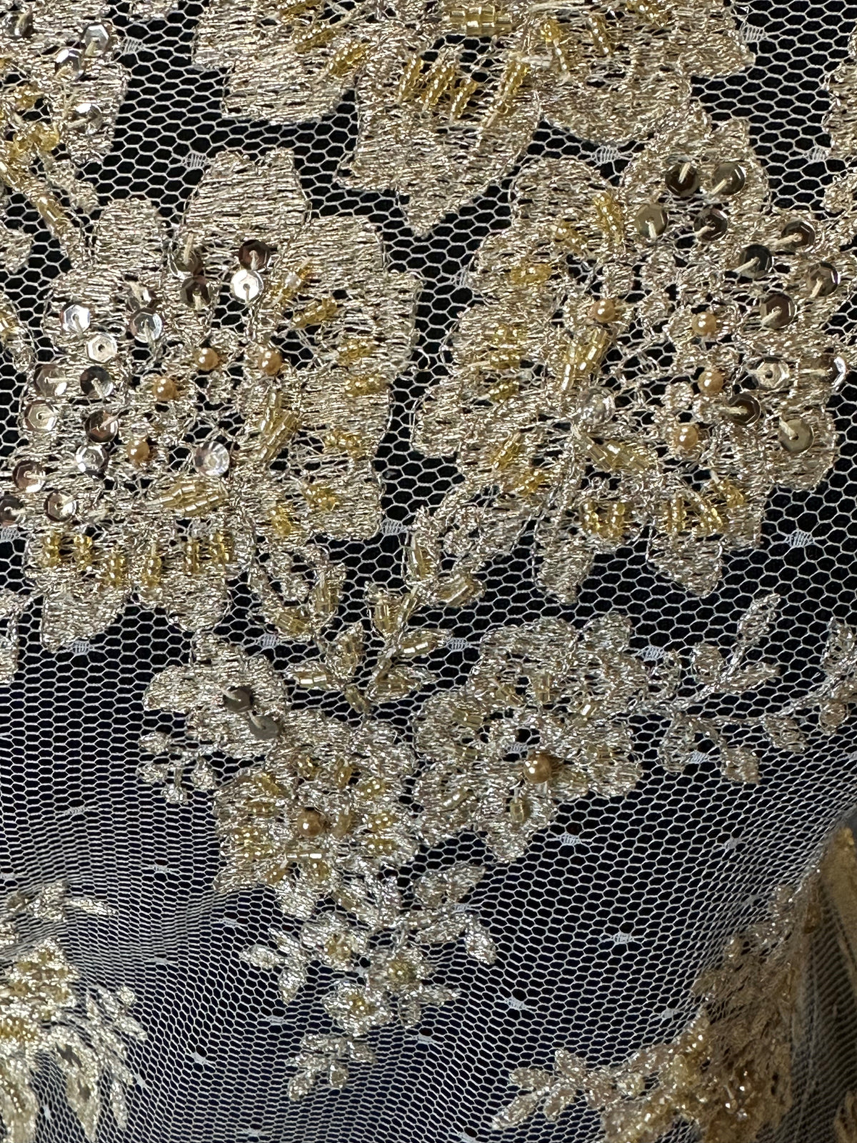 Gold Beaded Lace - Hattie