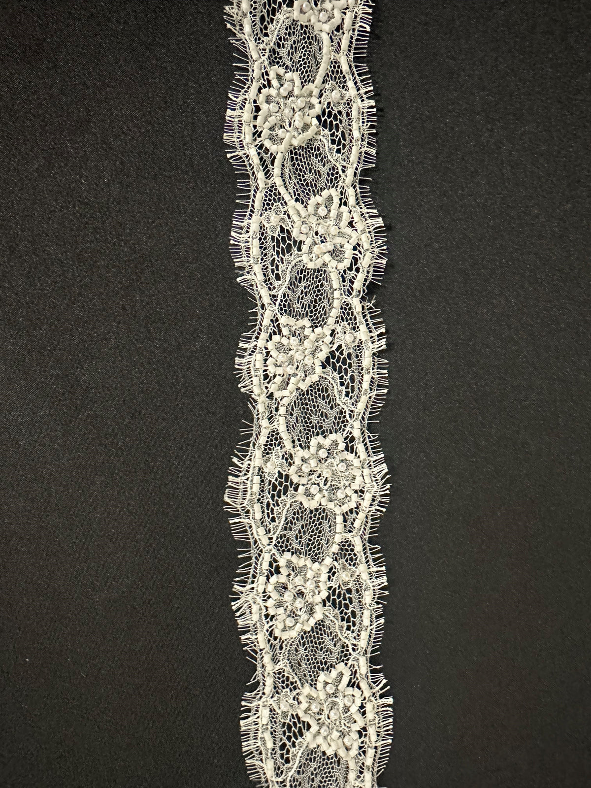 Ivory Beaded Lace Trim - Betula