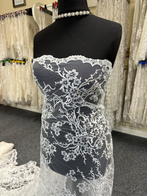 Ivory Embroidered Lace - Fayette