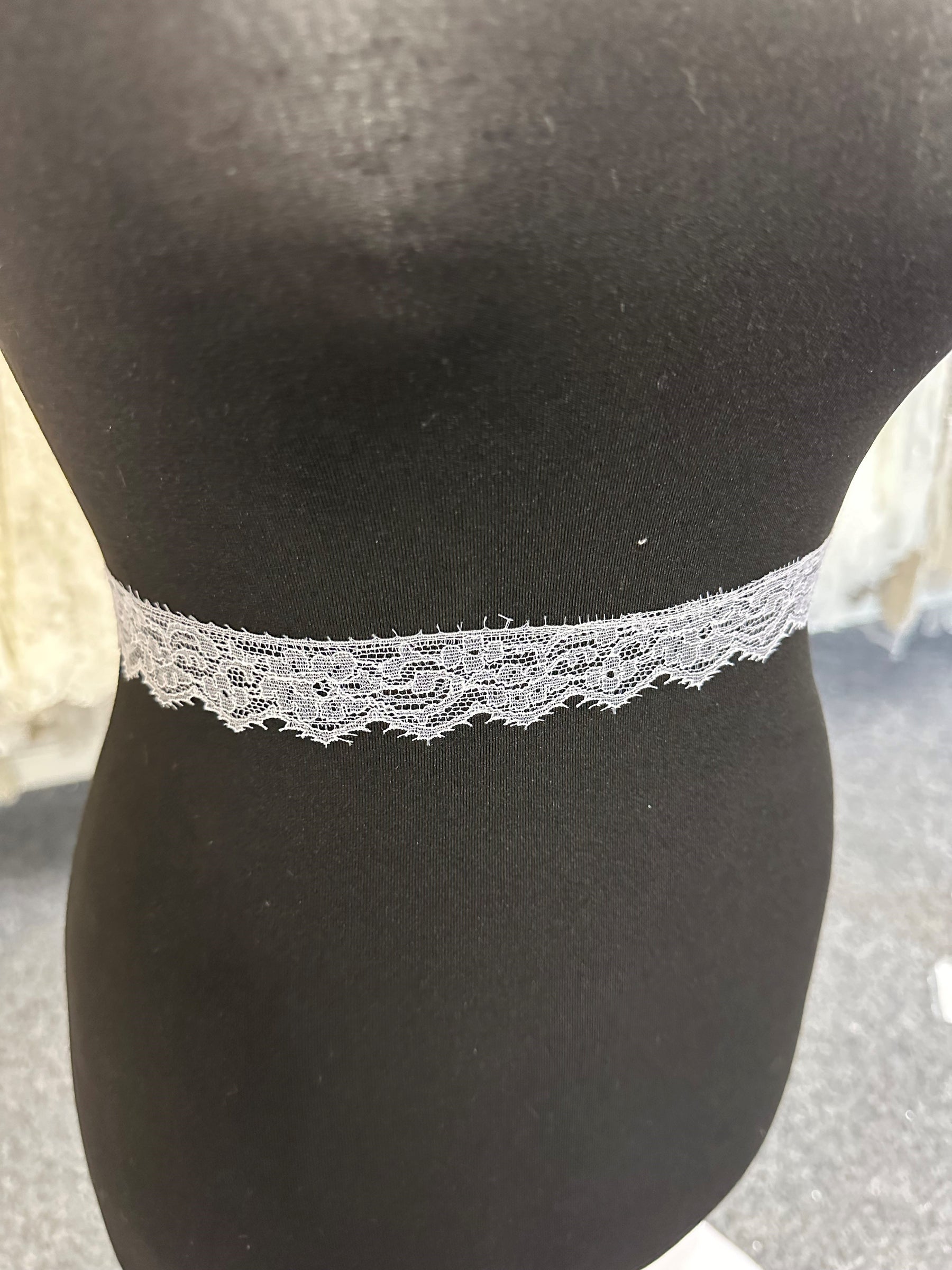 White Chantilly Lace Trim - Georgia