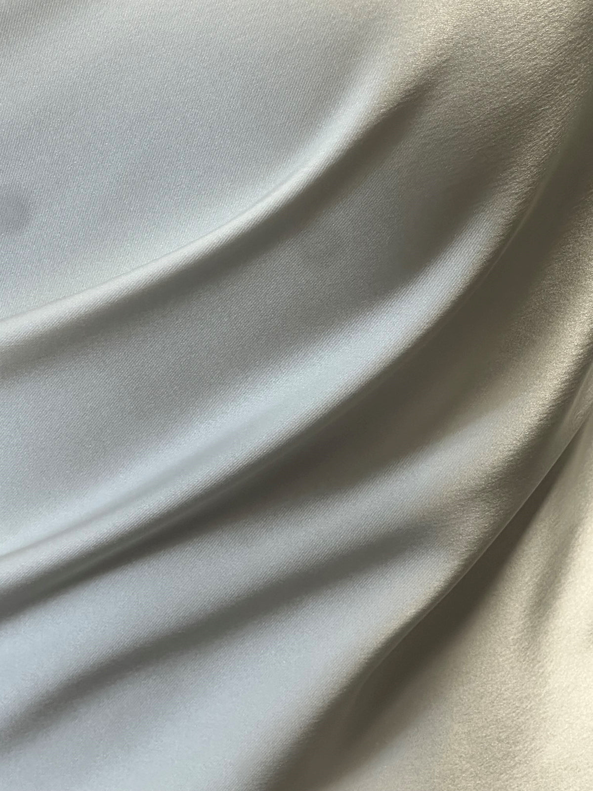 Ivory Polyester Stretch Satin - Macaroon