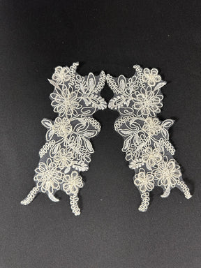 Ivory Corded Lace Appliques - Coral (Medium)