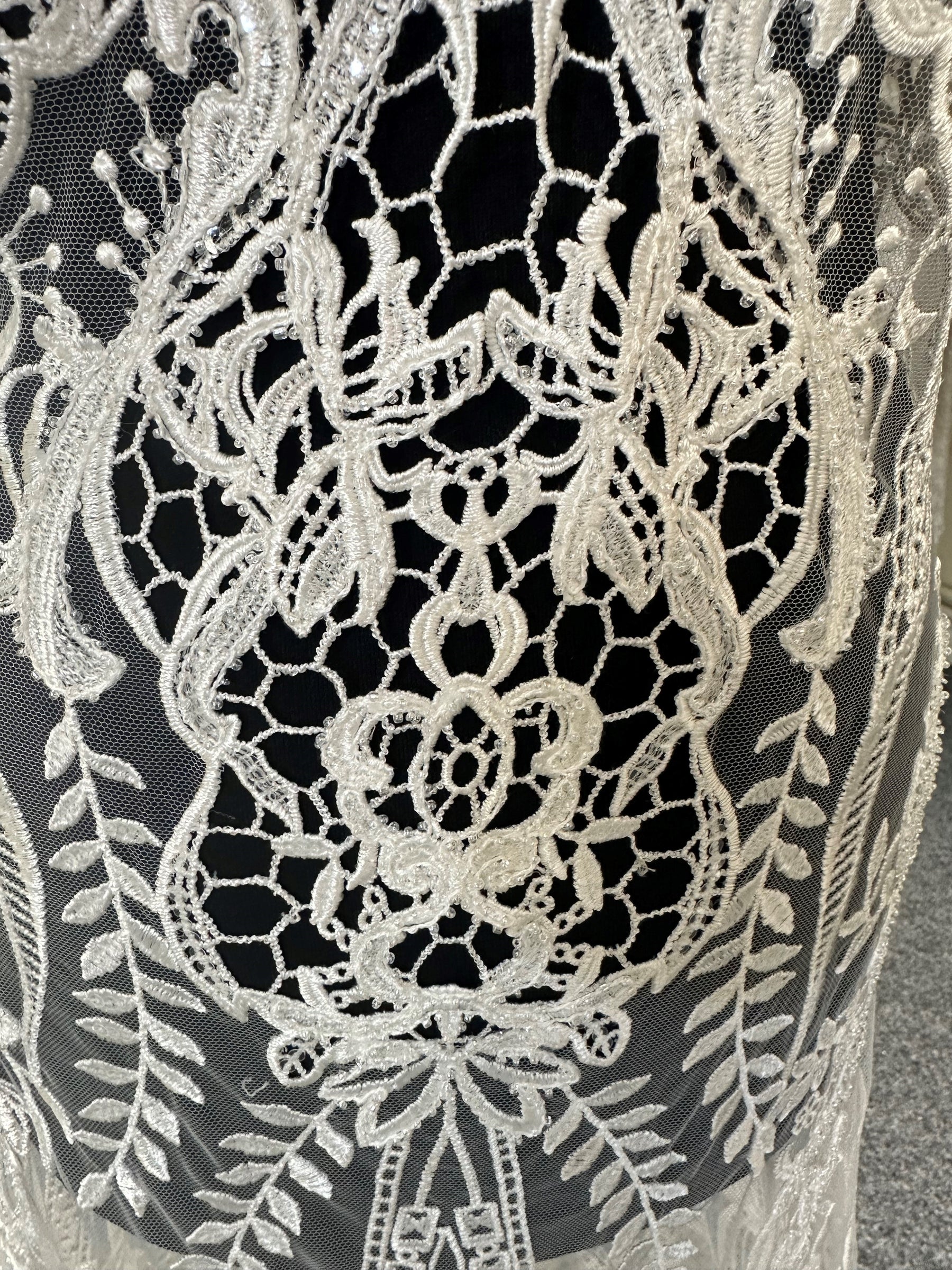 Ivory Embroidered Lace - Benita