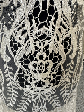 Ivory Embroidered Lace - Benita