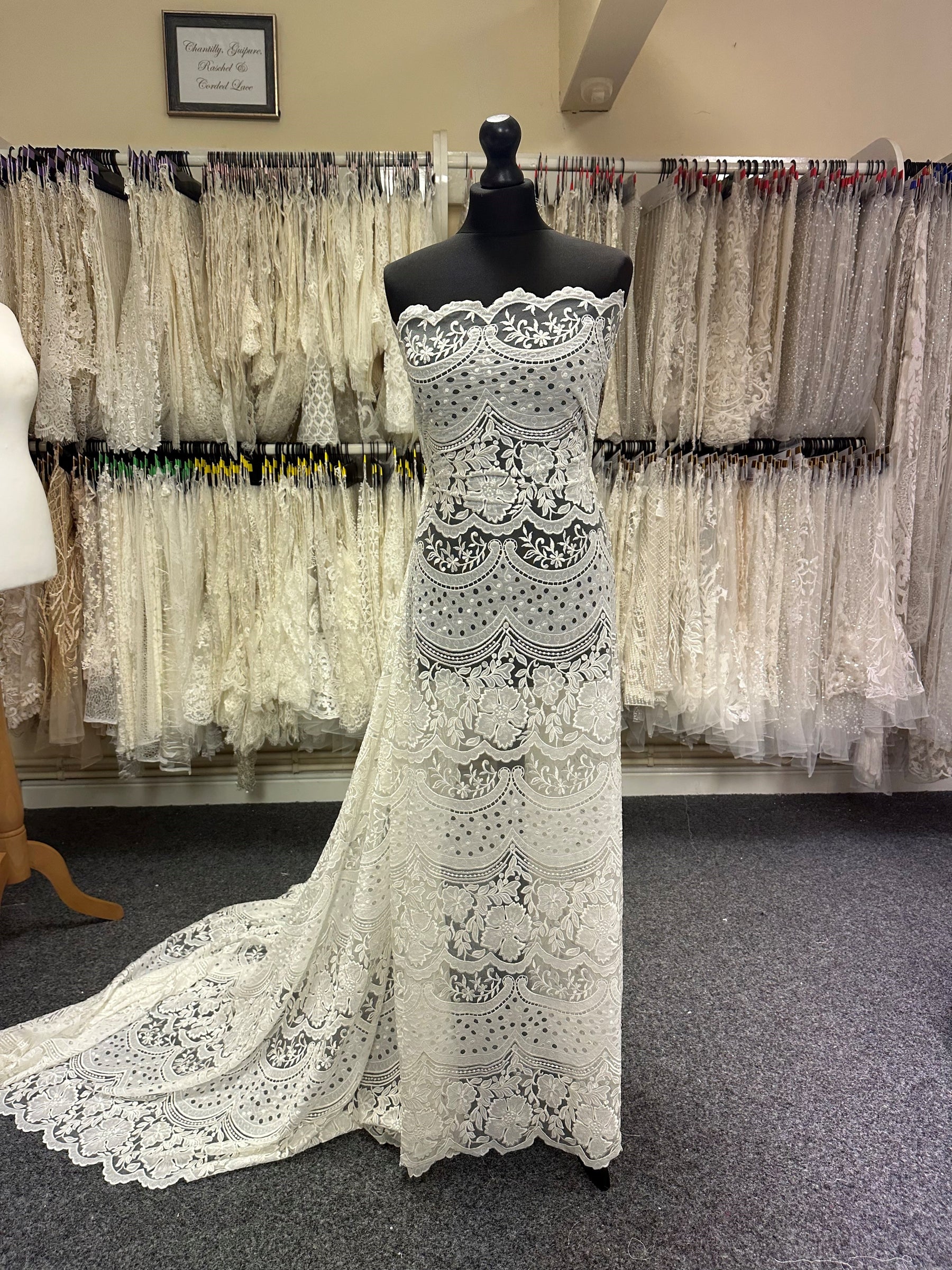 Ivory Laser and Embroidered Lace - Tamara