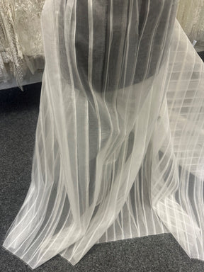 Ivory  Pleated Silk Organza - Samba