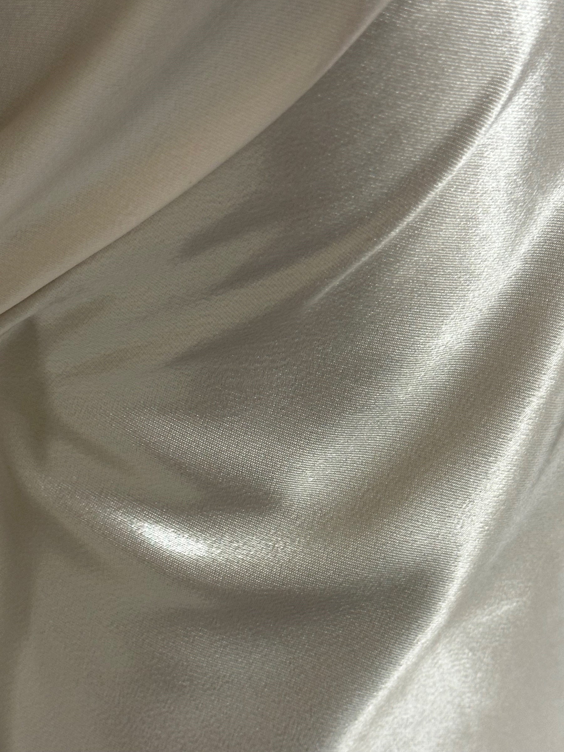 Champagne Polyester Stretch Satin - Courage