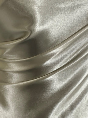 Ivory Polyester Stretch Satin - Courage