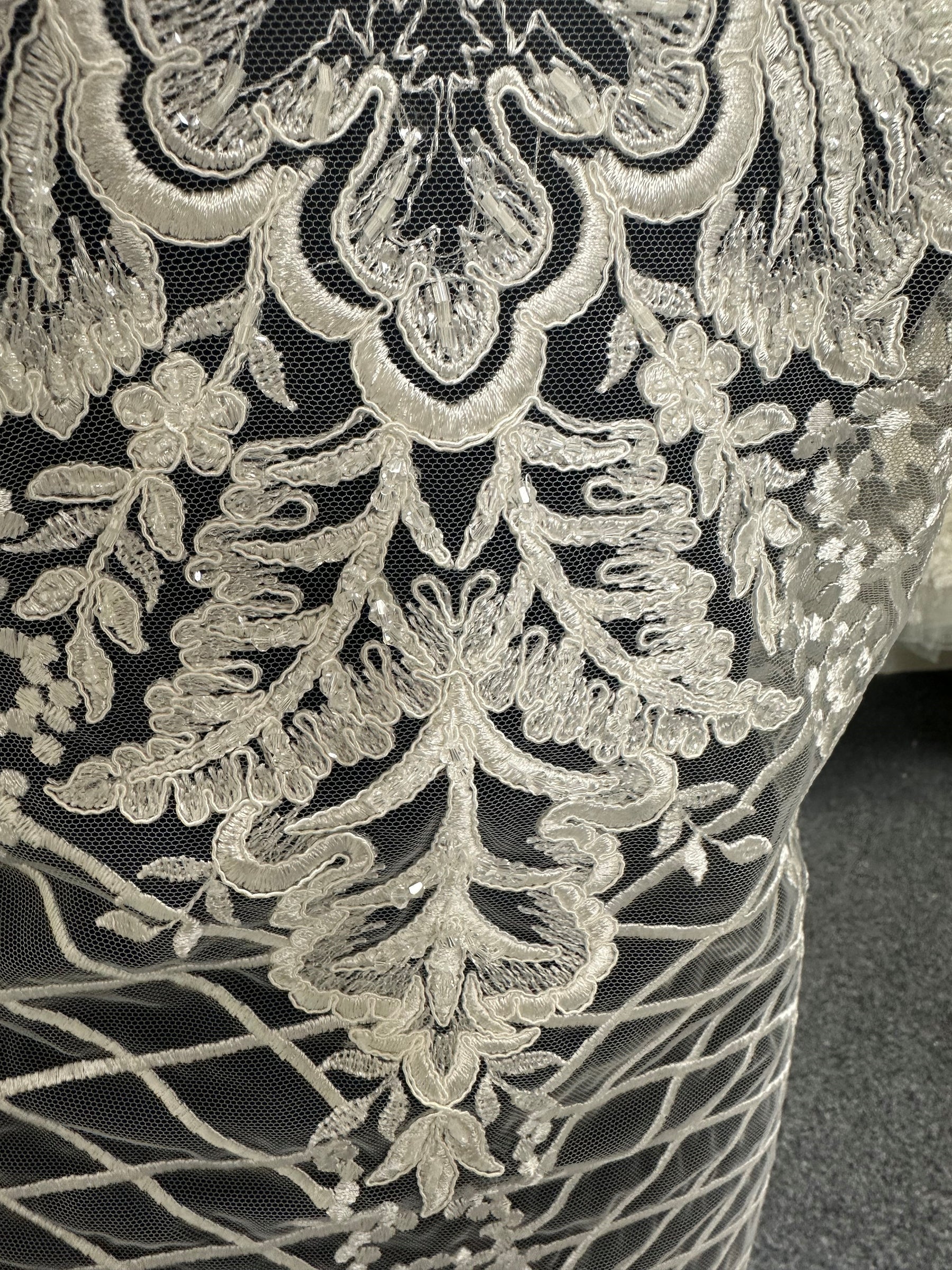 Ivory Embroidered Lace - Eunice