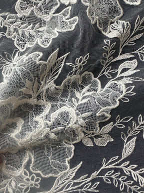 Ivory Embroidered Lace - Dosey