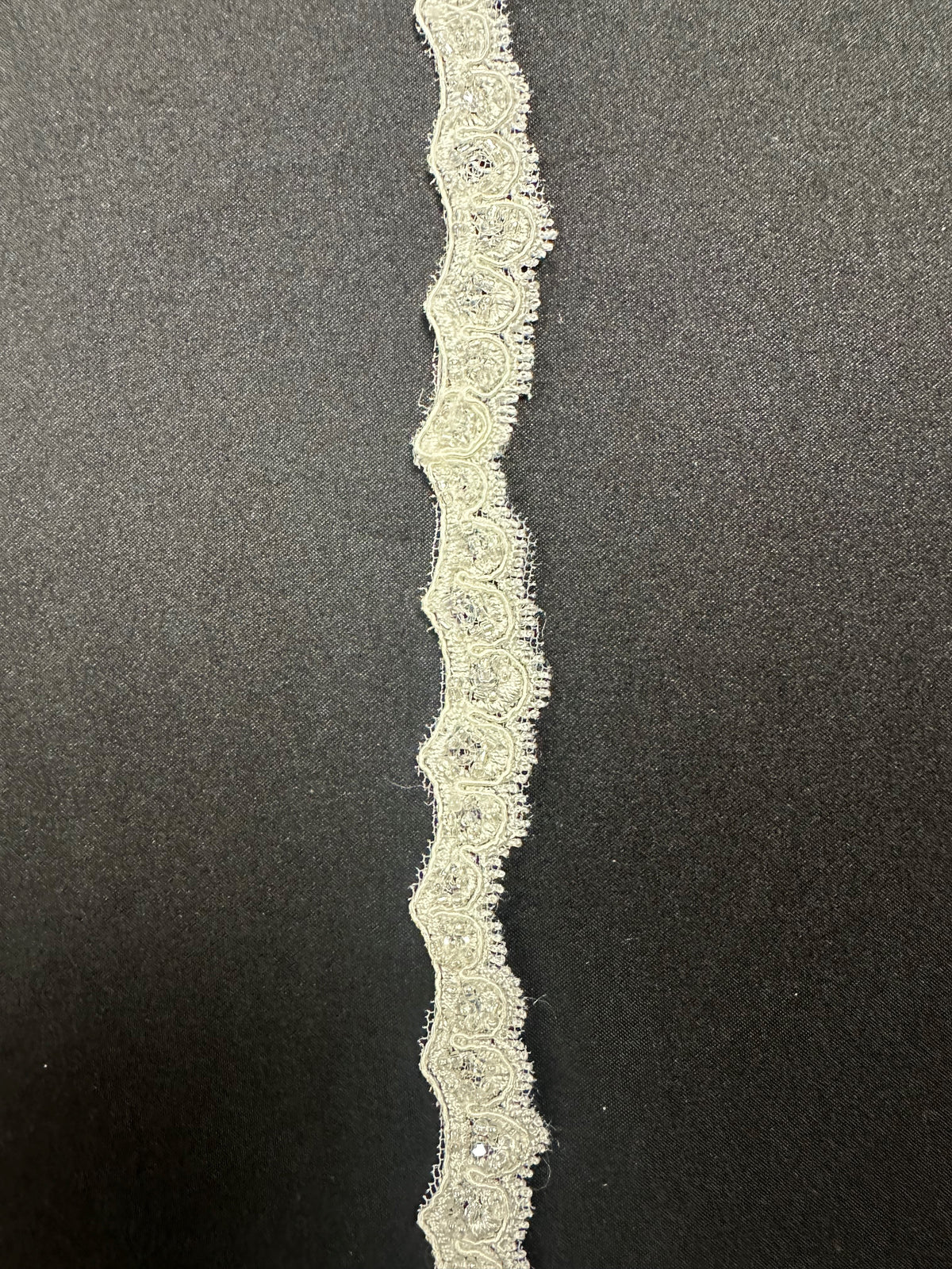 Ivory Beaded Lace Trim - Ashanti