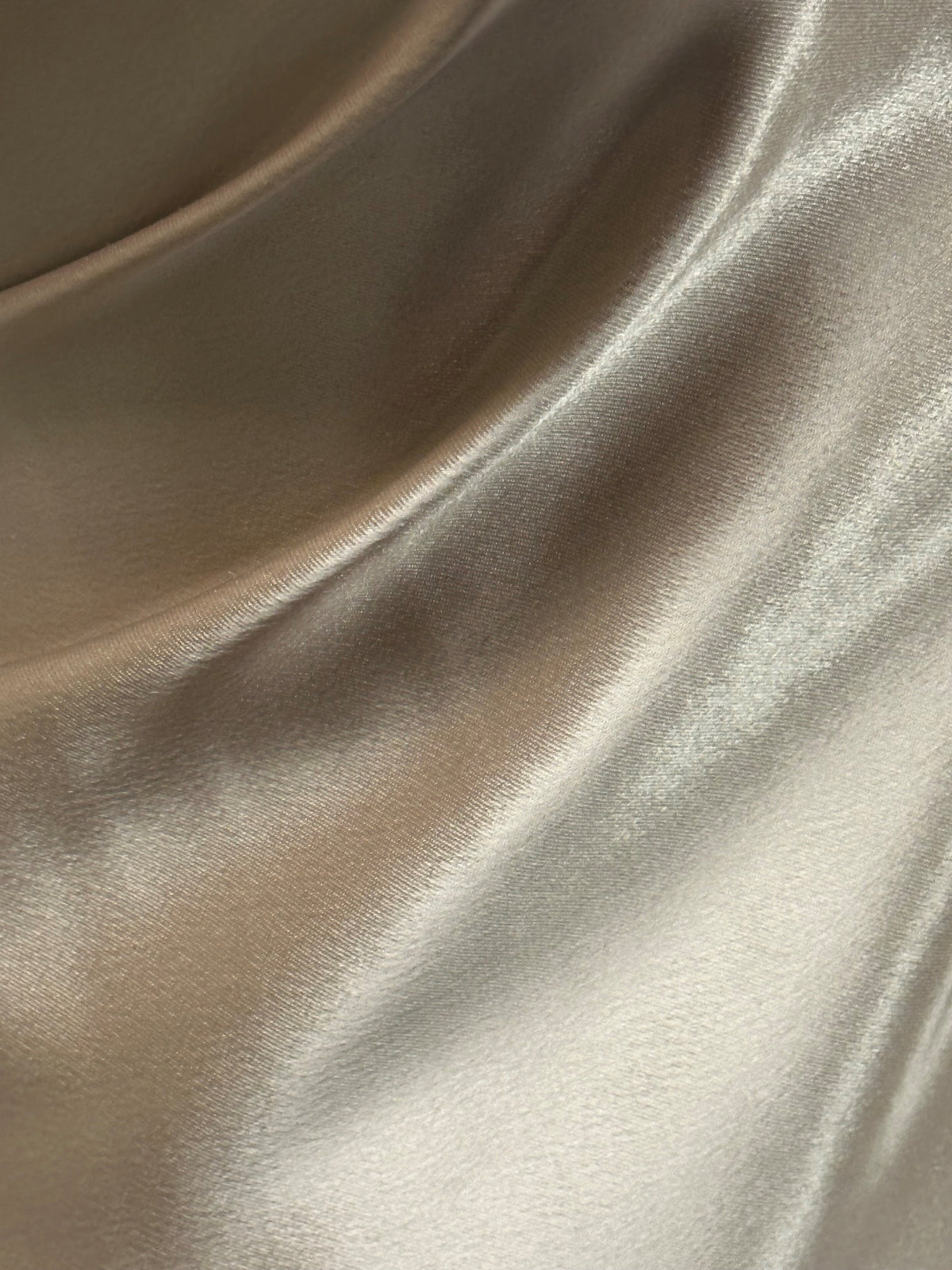 Nude Polyester Stretch Satin - Courage