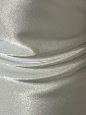 Ivory Polyester Stretch Satin - Wisdom