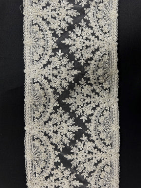 Ivory Beaded Lace Trim - Paige