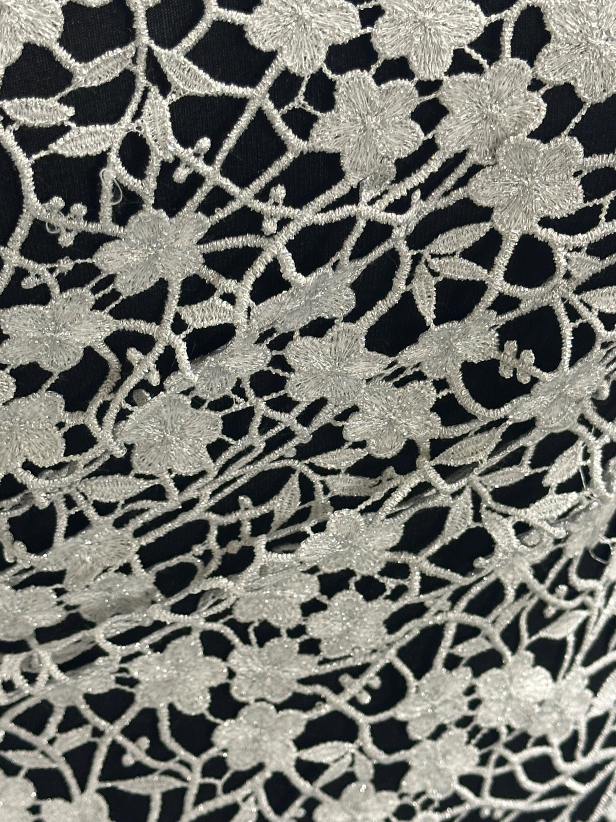 Silver Guipure Lace - Ebba