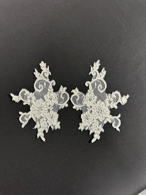 Ivory Corded Lace Appliques - Sarah