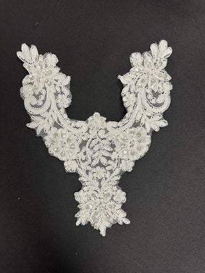 Ivory Corded Lace Appliques - Duchy