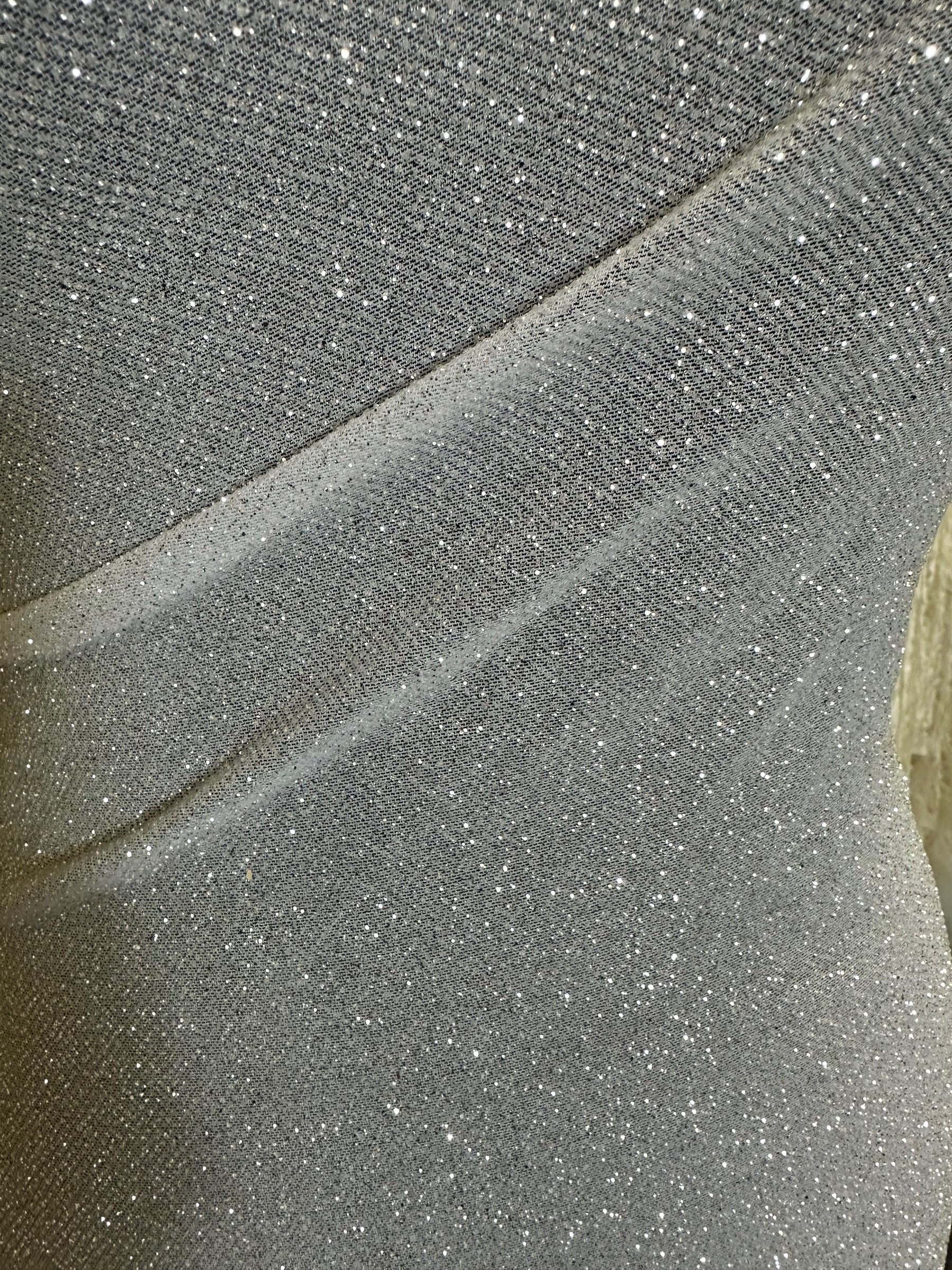 Ivory Stretch Glitter Tulle - Luxur