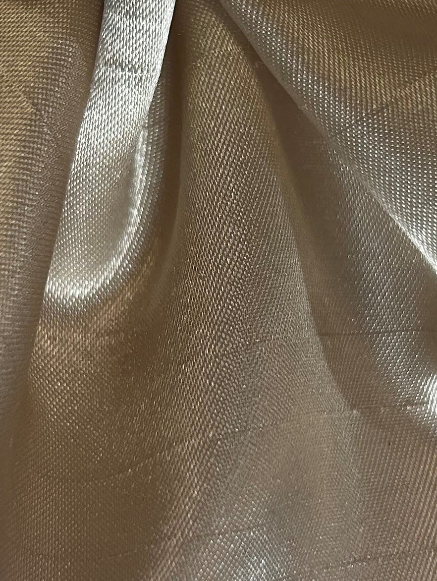 Champagne Polyester Satin Backed Dupion - Clarity