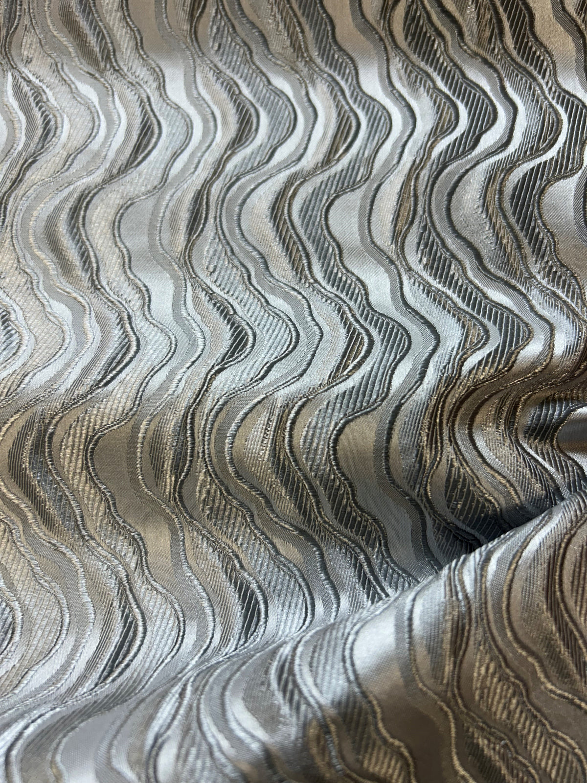 Silver Waistcoat Fabric - Cologne