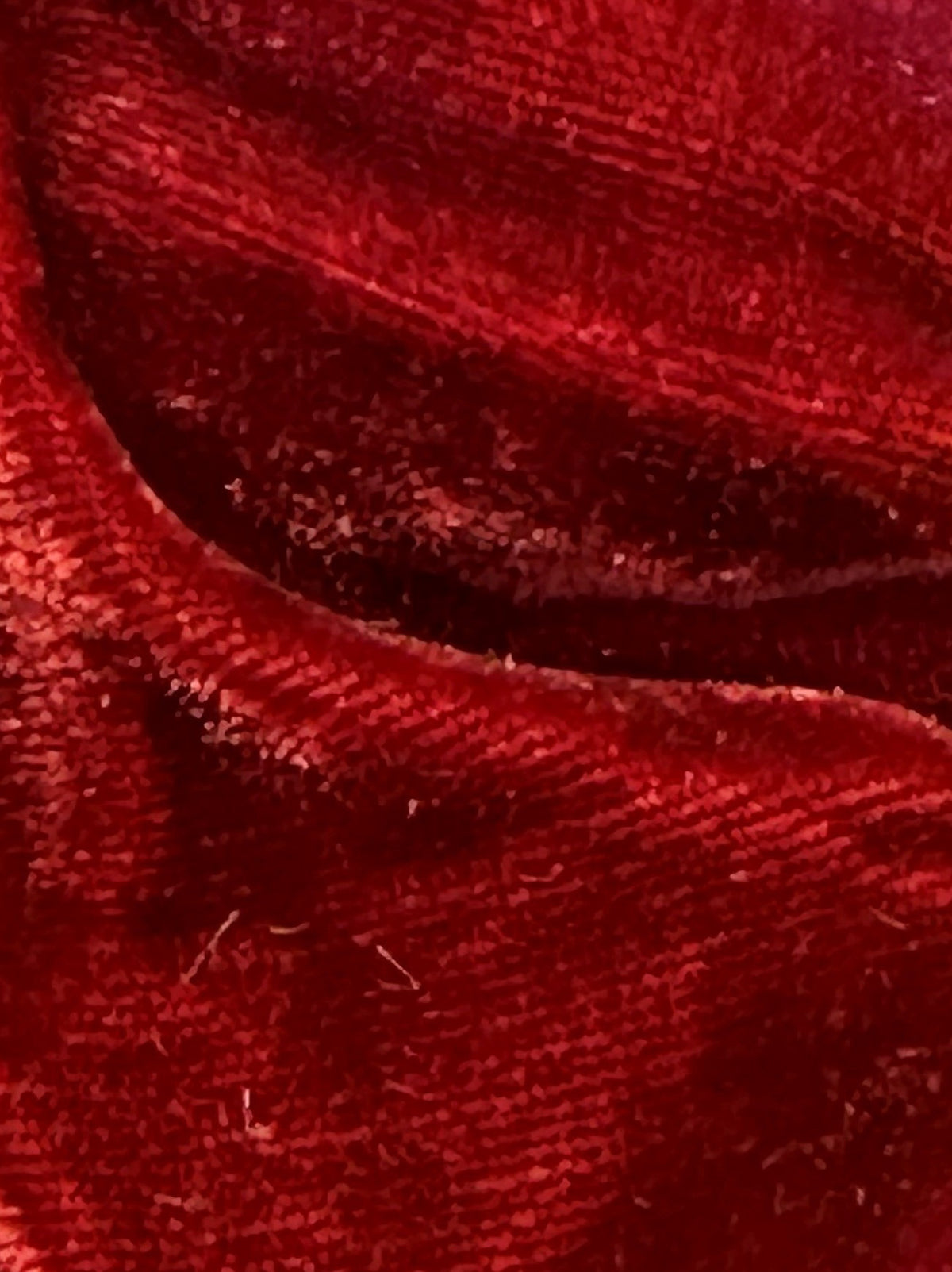 Claret Silk Velvet - Ruffle