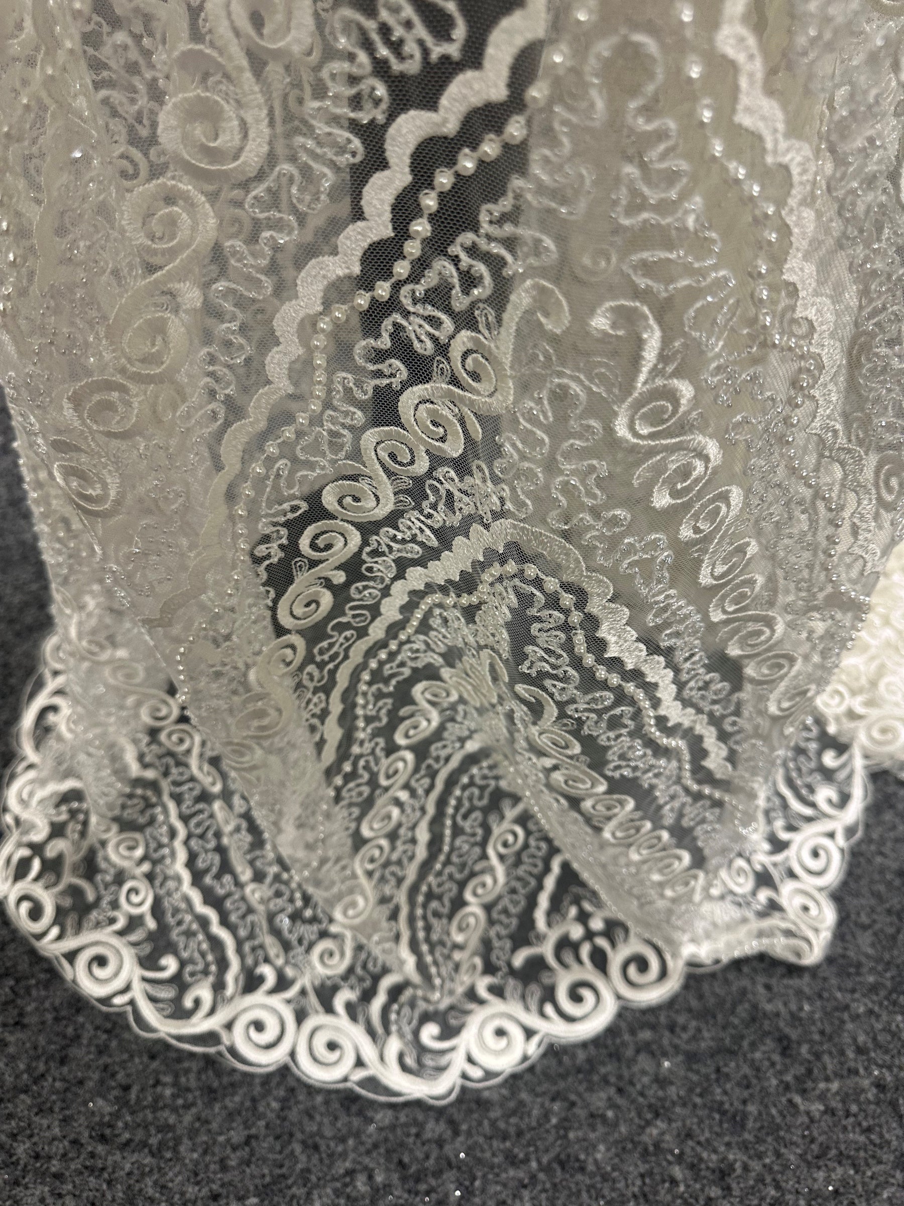 Ivory Beaded Lace - Esmerelda