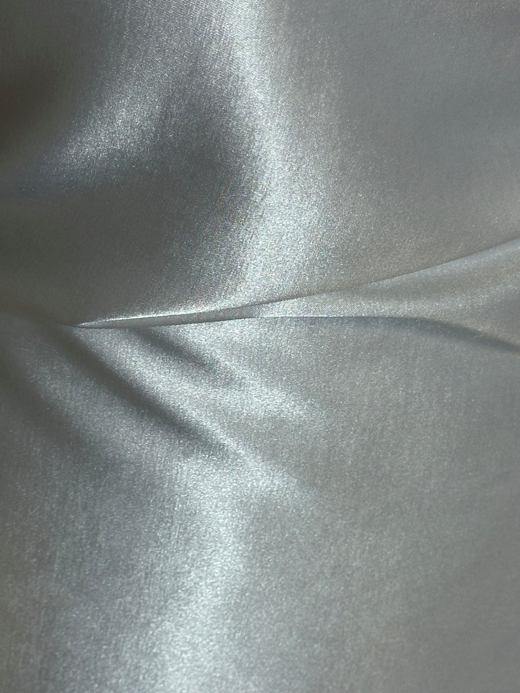 White Polyester Stretch Satin - Wisdom