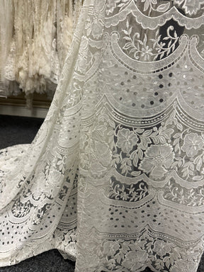 Ivory Laser and Embroidered Lace - Tamara