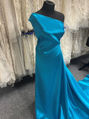 Turquoise Polyester Taffeta - Waltz