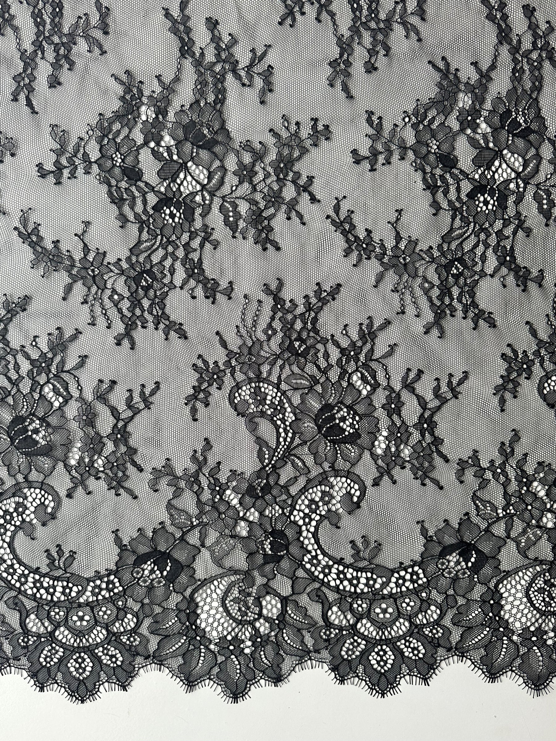 Black Raschel Lace - Katherine