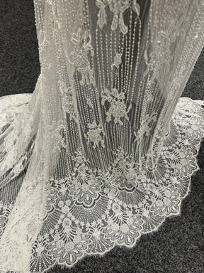 Ivory Beaded Lace - Persephone